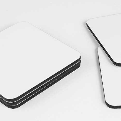 Weiye Sublimation Blank DIY Customized MDF Square Coaster Hardboard Coaster Sublimation Coaster Blank Coaster, 6 pcs Round Square