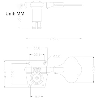 FLFL Chevilles Cordes Guitare 4-in-Line Open Gear Bass Tuners Tuning Pegs Clés Mécaniques Ensemble, Chrome (4 Pièces) - Les Beatles, Paul McCartney, John Lennon, RIngo Starr, George Harrison FLFL Chevilles Cordes Guitare 4-in-Line Open Gear Bass Tuners Tuning Pegs Clés Mécaniques Ensemble, Chrome (4 Pièces) – Image 2