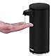 AIKE Seifenspender Automatisch Edelstahl mit Sensor Infrarot, 280ml Berührungsloser Automatischer Seifenspender USB-Aufladung
