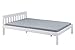 Produktbild Inter Link  Holzbett - Massivholzbett - Doppelbett - Gästebett - Betgestell - Kiefer Massivholz - Weiß lackiert - 2 Liegeflächen - 140 x 200 cm - ohne Lattenrost - Vilmar