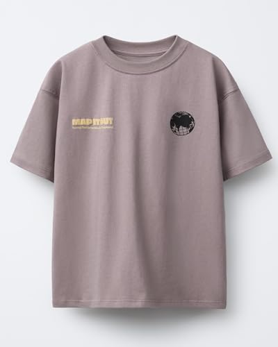 Image of Alan Jones Clothing Boys Oversized Cotton Printed T-Shirt | Round Neck, Short Sleeves, Casual Wear
