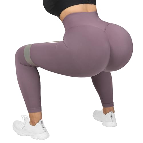Image of MOOSLOVER Seamless Butt Lifting Workout Leggings for Women High Waist Yoga Pants Compression Contour Tights