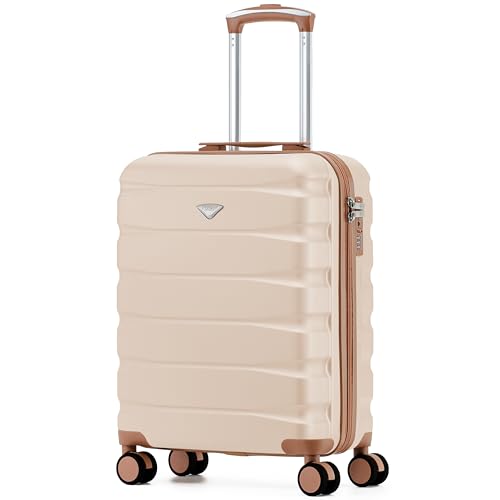 Flight Knight Cabin Suitcase 55x40x20 Ryanair Priority, EasyJet, Jet2 Lightweight Small Durable 4-Wheel Cabin Case, Carry-On for Over 60 Airlines, Hard Shell, 10kg Hand Luggage Bag (55 x 40 x 20 cm)