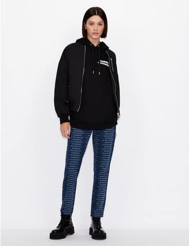 A | X ARMANI EXCHANGE Women's Straight Jeans, Indigo Logo Denim, 27S4