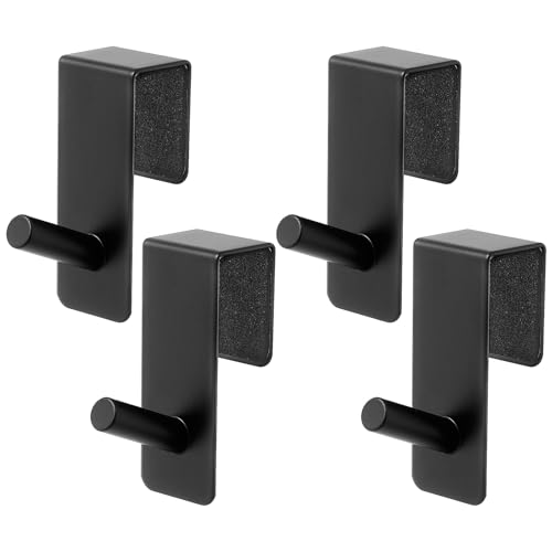 ARTOYS Haken 4er Set für MÖBEL (15-20 mm): 22 7 kg Tragkraft 20 mm Breite. Ideal für SCHRANKTÜREN Schubladen Kleiderschrank & Küche. EVA-Schutz Schwarz.