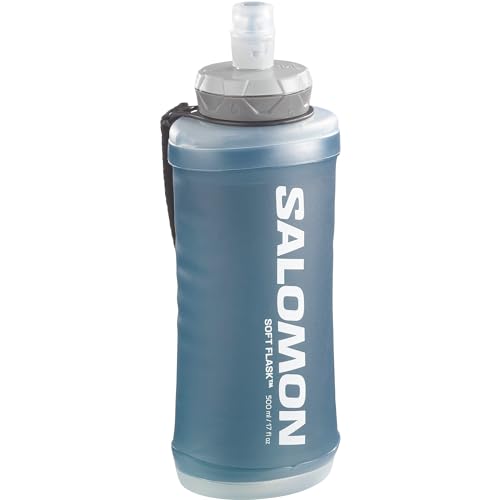 Salomon Active Unisex Handheld System with Flask Included, Minimalist, Easy to hold, Easy to use, Black, Slate Grey