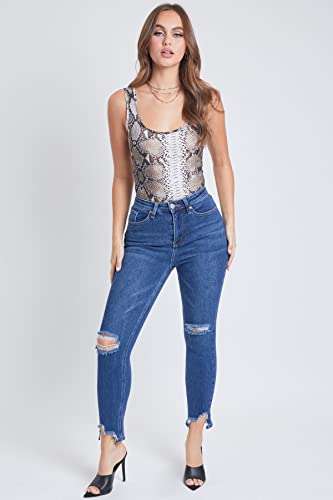 YMI Women's Junior Vintage Dream High-Rise Straight Ankle Jean2