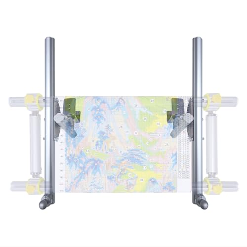 Couple Embroidery Art Cross-Stitch Stand Embroidery Frame Stand Aluminum Alloy Embroidery Frame Stand Adjustable Cross-Stitch Stand Suitable for Embroidery and Sewing (Desktop)