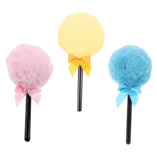 Gogogmee 3pcs Lollipop Powder Puff with Fluffy Texture Easy Makeup Application Tools for Loose Powder Includes and Colors Reusable Cosmetic Puff for Seamless Blending and Precise