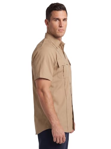 Image of First Class 100% Polyester Short Sleeve Men's Uniform Shirt White