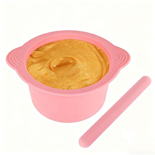1 Pack Silicone Wax Pot, Wax Warmer Liner with Spatula Sticks, Reusable Waxing Pot Liner for Hair Removal (1)