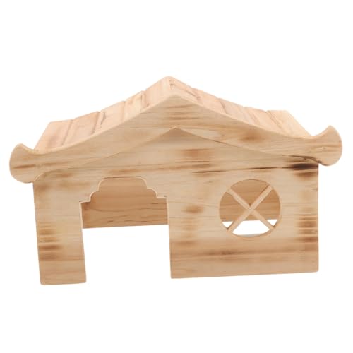 GANAZONO ハムスターキャビン hamster ハムスター pets hideout 犬ケージ ウズラ ハムスターの寝具 フェンス 豚 取り除く 木製ハムスターの隠れ家 木のネズミの隠れ家