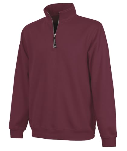 Image of Charles River Apparel Men's Crosswind Quarter Zip Sweatshirt