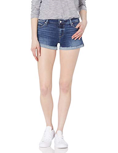 PAIGE womens Jimmy Jimmy Transcend Vintage Raw Cuff Mid Rise Shorts, Cara, 24-34 US
