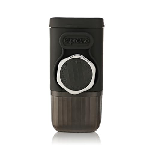 NONDK Cafetera Portátil para Café Molido y Cápsulas, Pequeña Máquina de Viaje, Ideal para Camping, Senderismo y Oficina.