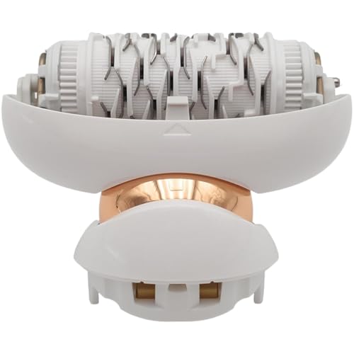 NaschLager Tête d'épilation compatible avec Braun Silk-épil 9 Flex 81719648 - Tête de rechange blanche et or rose - Pour épilateur 9001 9002 9003 9005 9010 9020 -...