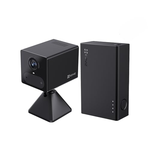 EZVIZ 2K 4G LTE Mini Battery Camera Indoor Wireless, 512GB Support, AOV Mode 24/7, No Subscription Fee, App Control, No WiFi, 2.4GHz, AI Human Detection, Night Vision, Google Alexa (CB2 4G Power Bank)