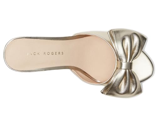 Jack Rogers Women's Lola Bow Sandal-Metallic Nappa Heeled2