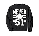 never 51 canada design con foglia d'acero felpa