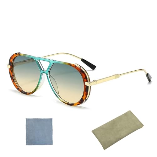 Panther Aviator Sunglasses for Women Men, Oversized Pilot Sunglasses Vintage Retro Shades