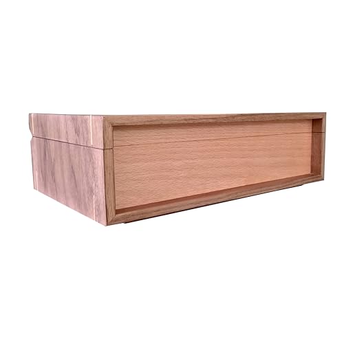 Wooden Watch Box – 8 or 10 pocket Personalized Watch Storage Case – Handmade Solid Wood Organizer for Watches – Minimalist Display Box