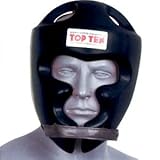 Neuer Sparring - Kopfschutz mit Jochbein- und Kinnschutz. Gute Dämpfungseigenschaften! Je nach Kopfumfang kann der Spalt am Kinn variieren.