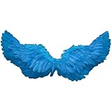 HoveeLuty ala de Plumas con Correas elásticas ala de Cosplay Ligera y Creativa para Fiestas temáticas Suministros de fotografía, Azul
