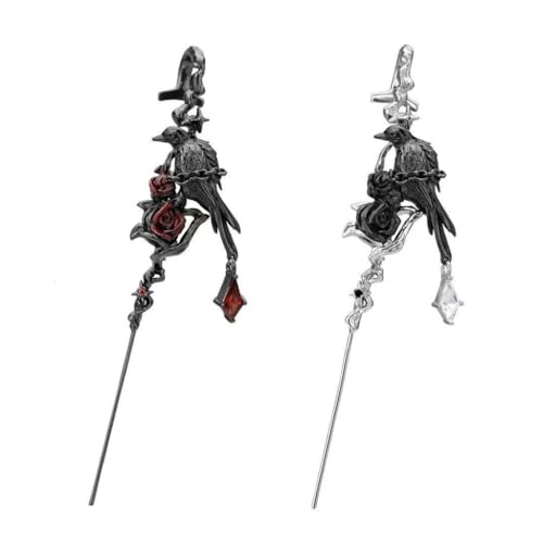 Alloy Crow Ear Studs Fashion Piercing Earring for Edgy Fashion Lovers