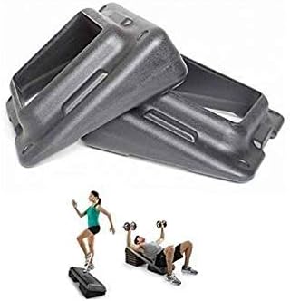 Element Fitness Slanted Step Risers for Exercise - Aerobic Step Platform (2 Pack)