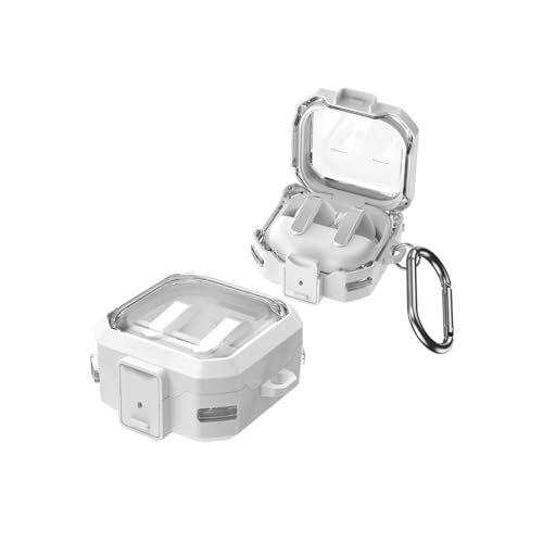 Galaxy Buds4 �P�[�X Galaxy Buds4 Pro �J�o�[ �ϏՌ� PC+TPU�f�� �C���z���E�w�b�h�z�� �P�[�X CASE �����h�~ ���[ �ی�(�z���C�g)