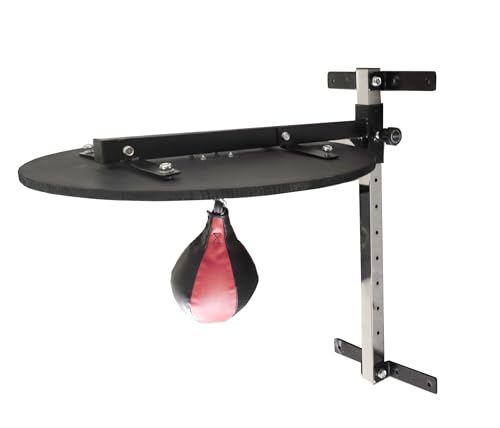 LISARO Speed Ball zur Wandmontage, Höhenverstellbar, Für schneller und Intensives Boxtraining, Stabile 60cm Holzplattform, Inklusive Speedball, Boxing-Reaktionsball, Plattform Set. D-1 LISARO Speed Ball zur Wandmontage, Höhenverstellbar, Für schneller und Intensives Boxtraining, Stabile 60cm Holzplattform, Inklusive Speedball, Boxing-Reaktionsball, Plattform Set. D-1
