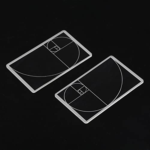 LUAATT Golden Ratio Viewer, 2 unidades portátil Fibonacci Composition View Finder, ferramenta de vis