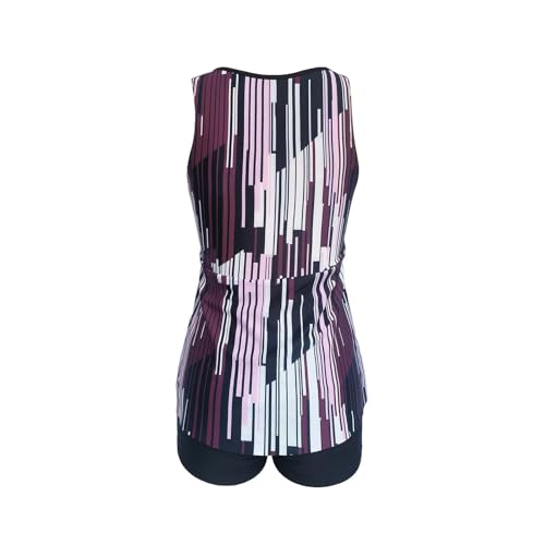 Maillot de bain tankini deux pièces avec short et maintien du ventre - 7