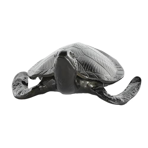 Estatua decorativa tortuga de aluminio 15 x 12 x 6 pulg miniatura 4