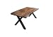 Produktbild SAM Esszimmertisch 140x80 cm Xanten, Baumkantentisch nussbaumfarben, Akazienholz massiv, X-Gestell aus Metall schwarz