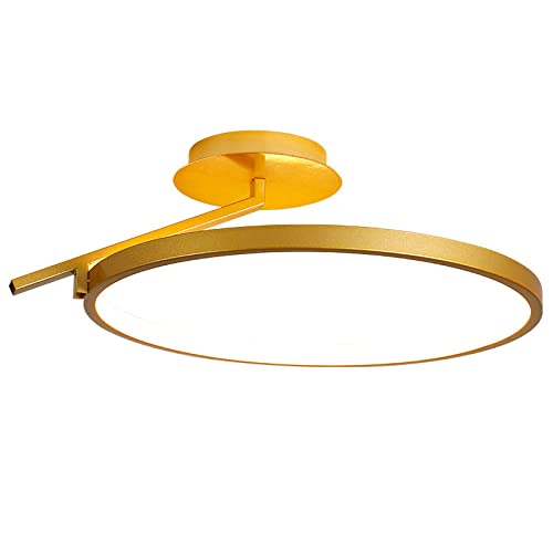 Plafonnier circulaire créatif au design personnalisé semi-encastré