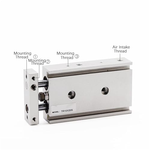 Vérin pneumatique double tige TR pour guidage précis de machine - 6