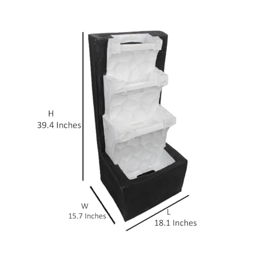 Swarn House Decor's Fibreglass Wall Step Water Fountain for Indoor & Outdoor, Large Fountain for Garden (Article 1)