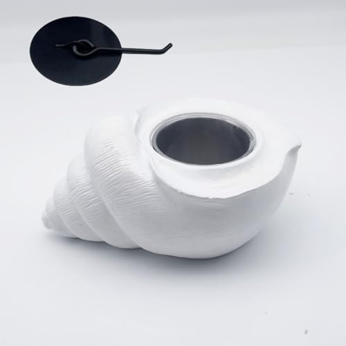 Chimenea de Mesa, Estufa Bioetanol Interior, Mini Cemento Chimenea Etanol, Etanol Chimenea en Forma de Caracol, para Asar Malvaviscos y Acampar en el Patio al Aire Libre(White)