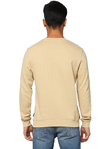 Image of Jack & Jones Men's Cotton Blend Typography Regular Fit Crew Neck Hoody