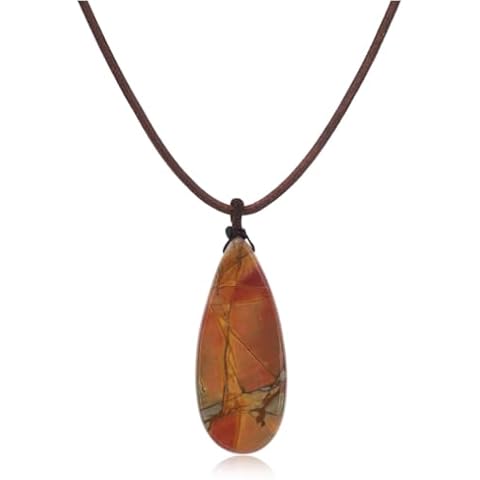 COAI Red Picasso Jasper Teardrop Necklace Cover