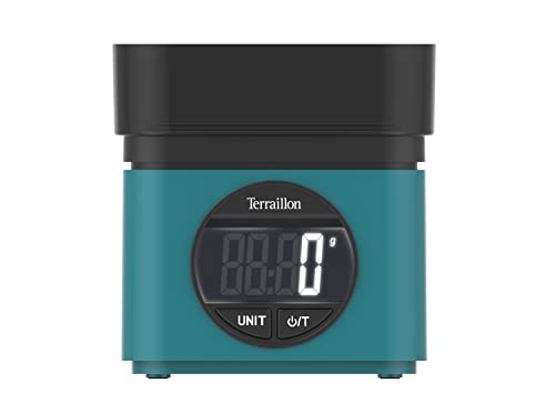 TERRAILLON - BA22 Mythique Blue - Bilancia elettronica da cucina - Design iconico - Vaschetta integrata da 0,7L - Ampio display LCD - Cifre XXL - Funzione tara