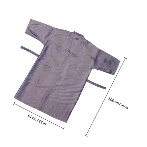Ipetboom Delantal de Barbero y Bata de Salón para Corte de Cabello, Dama de Peluquería Gris Dorado de Alta Gama con Cobertura Protectora, Capa Profesional para Clientes de Spa en Salones y Barberías miniatura 2