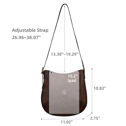 Iswee Leather Purses for Women Hobo Bags Designer Crossbody Bag Vintage Women’s Shoulder Handbags Work Purse3