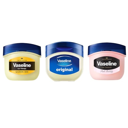 Vaseline Lip Therapy | Limited Edition Feuchtigkeitsspendender Lippenbalsam 3er Set| Queen Bee Original Pink Bubbly (Limited Edition Set)