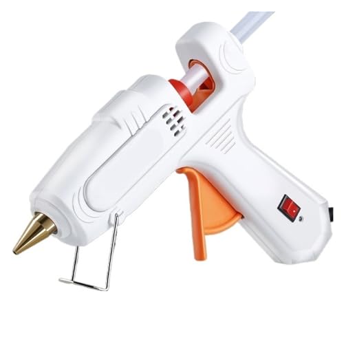 Pistola per colla a caldo pistola per colla a caldo 7 mm stick di colla industriale mini pistole termo gluegun strumento per temperatura di calore (colore: bianco-03 80 W)