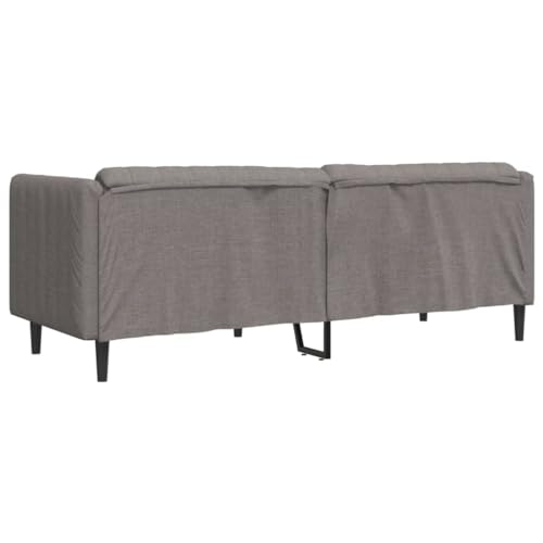 Homgoday Sofa 3-Sitzer Loungesofa Polstersofa mit Armlehnen Gästesofa Modern Couch 3er Sitzsofa Doppelsofa Sitzmöbel Sofa für Wohnzimmer, Schlafzimmer Taupe Stoff – Bild 5