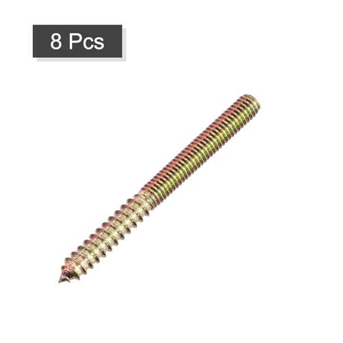 Image of uxcell 5 /16-18x3-1 /2 Hanger Bolts, 8pcs Double Ended Screws Wood Dowel Screws for Furniture