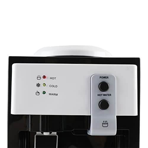 Ewanyo Top Loading Water Cooler Water Dispenser Countertop Water Cooler Dispenser- Hot Cold And Room Temperature Water, Holds 1.2 To 5 Gallon Bottles For Home/Office/Dormitory Use #TOP5
