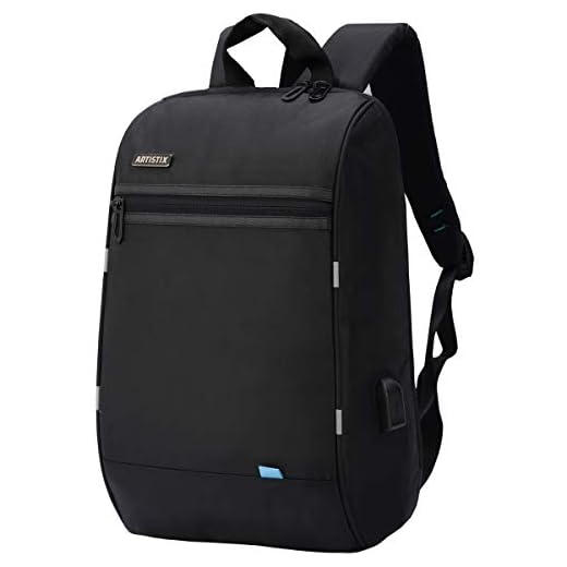 Artistix Talon Laptop Backpack Bag, Anti-Theft Design, with USB Charging Port, Water Resistance (40 cm_black)